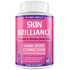 Emily Bright Skin Brilliance Whitening Pills Dark Spot Correction 2000mcg 60pc